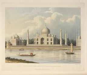 Taj Mahal, kejser Shah Jehans grav, illustration fra 