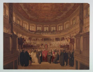 Tegning, Encaenia i Sheldonia, 1814