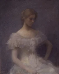 Siddende ung pige, 1896.