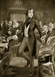 Disraelis første tale i Commons, illustration fra 