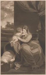 Elizabeth Lady Melbourne med sin søn, den ærede. Peniston lam