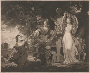 Den ærede Mrs. Beresford med Marchioness Townshend og Hon. Fru Gardiner tilbeder en periode af jomfruhinde