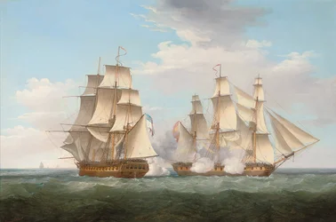 H.M.S. Ethalion i aktion med den spanske fregat Thetis ud for Kap Finisterre, 16. oktober 1799, 1800