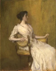 Dame i hvidt, ca. 1901 (olie på panel)