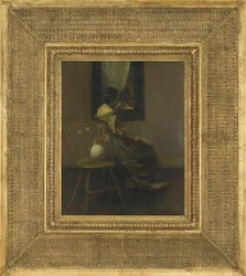 The Mirror, 1907 (olie på træpanel)