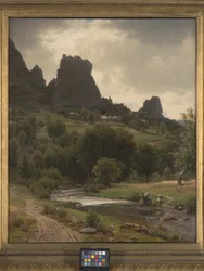 Summer Pastorale (Udsigt over Kallenfels) (olie på lærred)
