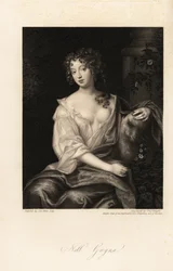 Nell Gwyn, Restoration-skuespillerinde, elsker af jarlen af Rochester, mangeårig elskerinde til kong Charles II af England