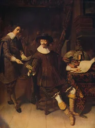 Constantijn Huygens og hans kontorist, 1627, c1915