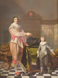 Portræt af en far og hans søn