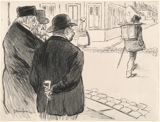 Han opfører sig som en maler, slutningen af det 19.-begyndelsen af det 20. århundrede.