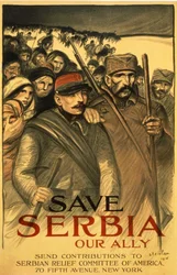 Red Serbien vores allierede, Send bidrag til Serbian Relief Committee of America, pub. Frankrig, 1916