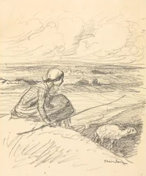 Hyrdinden, fjerde kvartal 19. århundrede eller første kvartal 20. århundrede.
