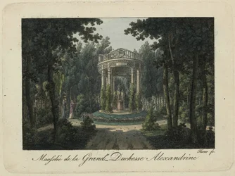 Monumentet til storhertuginde Alexandra Pavlovna i Pavlovsk, 1810