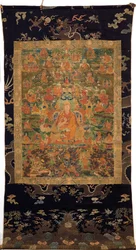 Tredje Panchen Lama Losan Penden Yeshe (gouache på stof)