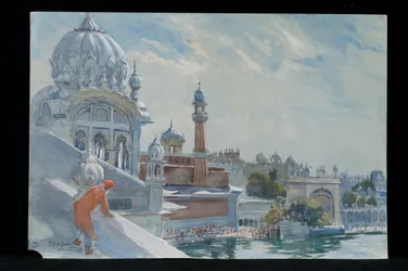 The Refectory, Golden Temple, Amritsar, 2012 (wc på papir)