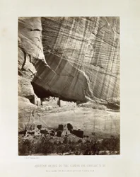 Oldtidsruiner i Cañon de Chelle, N.M. (territorium)
