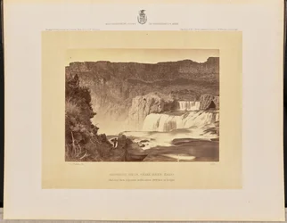 Shoshone Falls, Snake River, Idaho. Middagsudsigt, tilstødende klippevægge omkring 1000 fod høje