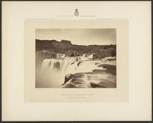Shoshone Falls, Snake River, Idaho, udsigt over toppen af vandfaldet
