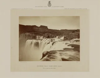 Shoshone Falls, Snake River, Idaho, udsigt over toppen af vandfaldet