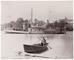 U.S. Gunboat, 1861-65 (albumin sølvtryk fra glasnegativ)
