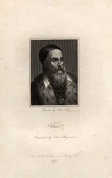 Portræt af Titian, indgraveret af John T. Wedgwood