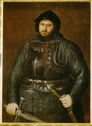 Johann Friedrich, kurfyrste af Sachsen i rustning ... (maleri på lærred)