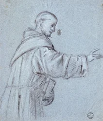 Munk af Titian (ca. 1490-1576), tegning