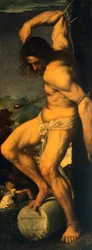 San Sebastian, detalje fra Averoldi polyptykon, af Titian (ca 1490-1576), olie på lærred