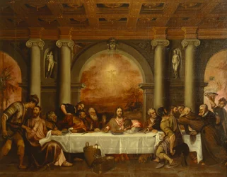 Skitse til den sidste nadver, af Titian (ca 1490-1576)
