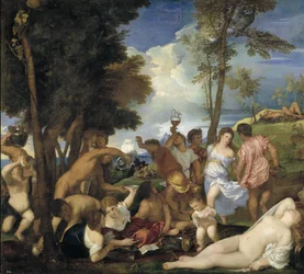 The Bacchanal of the Andrians, 1523-1526