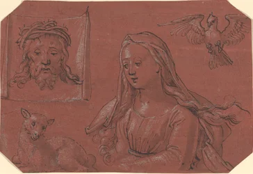 Studier af Sudarium og Saint Agnes