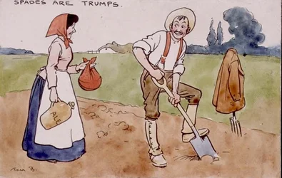 Spader er trumfer (pen & blæk og akvarel)