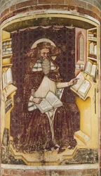 Sankt Jerome, af Tommaso da Modena (1326-1379), San Nicolo-kirken, Treviso