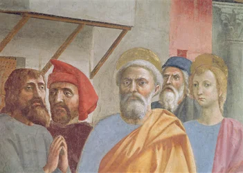 Sankt Peter helbreder med sin skygge: detalje af Sankt Peter, ca. 1427
