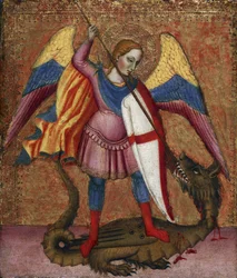 ""Ærkeenglen Saint Michael"" Maleri af mesteren af ​​Santa Verdiana (aktiv mellem 1380 og 1420) omkring 1390 Walters kunstmuseum, Baltimore USA
