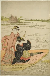 En færge på Sumida-floden