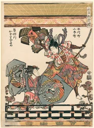 Asahina Breaking the Armer of Soga no Goro (Hirakawa-cho Yamamoto-cho Kusazuribiki Odori Yatai) fra serien The Festival of the Sanno Shrine (Sanno Go-sairei)