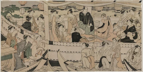 Bådfest på Sumida-floden