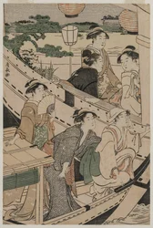 Bådfest på Sumida-floden