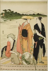 Færge på Rokugo-floden