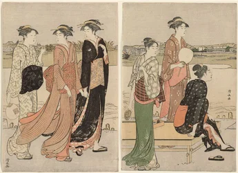 Sommertusmørke på bredden af Sumida-floden