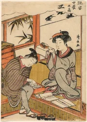 Kunsthåndværkeren (Ko) fra serien "Skønheder, der illustrerer de fire sociale klasser (Adesugata shi no ko sho)"