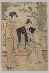 To elskere fra serien Brocades of the East in Fashion, 1752-1815.