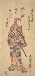 Den anden Sawamura Sojuro i rollen som Ume no Yoshibei, 2. måned, 1763.