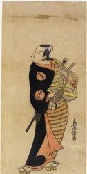 Skuespiller Ichimura Takenoj? IV som siden Kichisabur?, 1718 (håndfarvet træbloktryk)