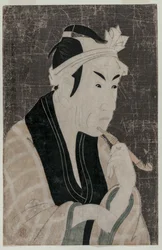 Matsumoto Koshiro IV som Gorobei, fiskesælgeren fra Sanya, 1794.