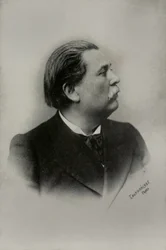 Portræt af den franske billardspiller Maurice Vignaux ( 1845