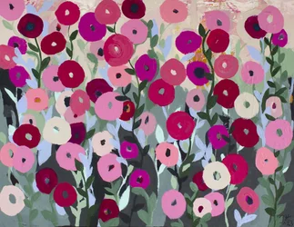 Farverige blomster i haven