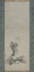 Haboku, sprøjtet blæklandskab