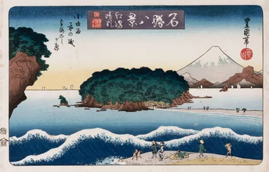 "Clearing Weather, Enoshima", fra serien "Otte udsigter over berømte steder"